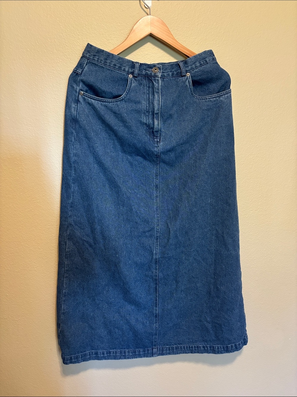 Christopher & Banks Dark Blue Denim Maxi Skirt